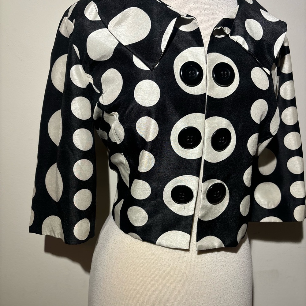 Black and White Polka Dot Jacket - Picture 5 of 6